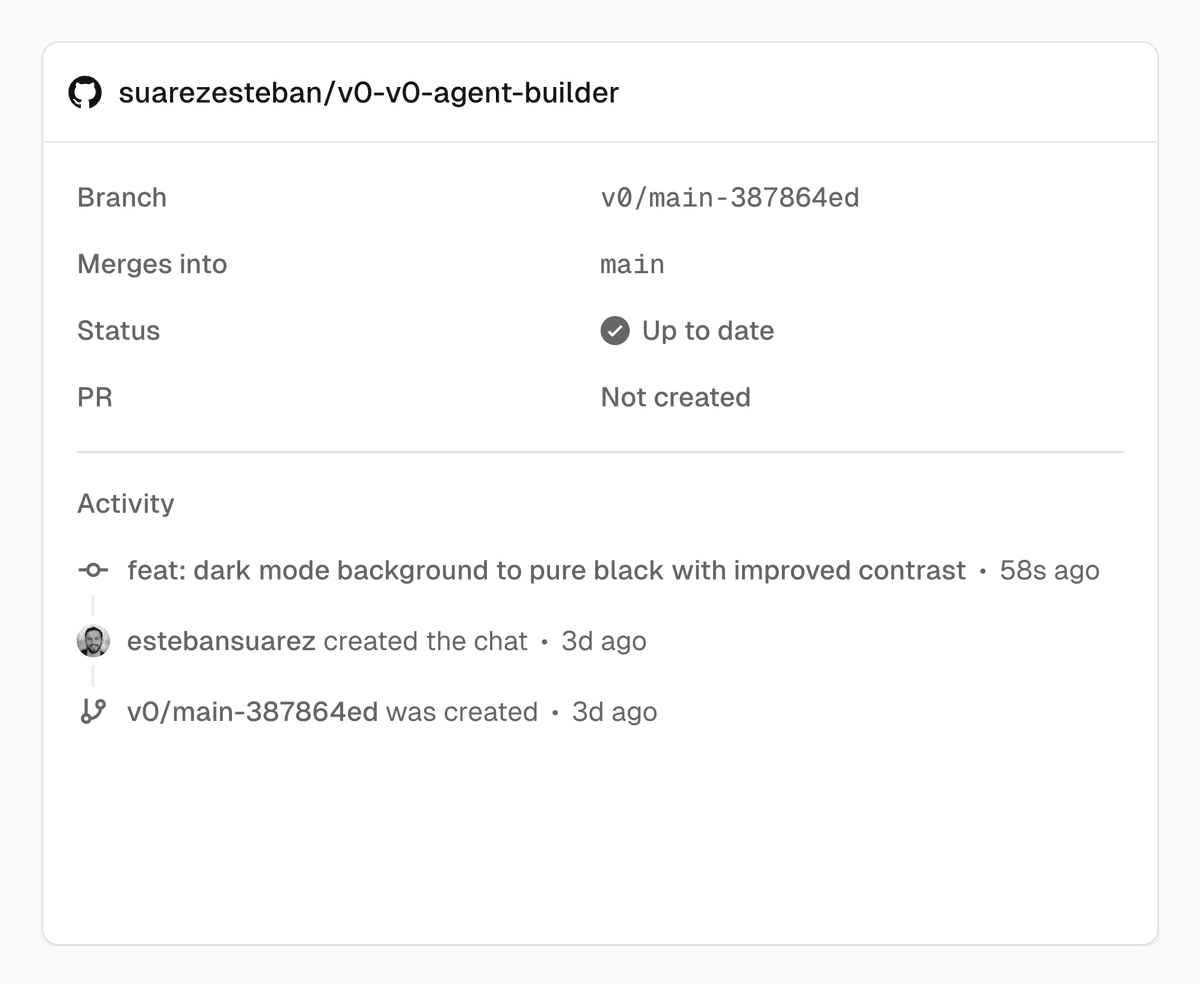 GitHub repository status card